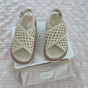 Ulla Johnson Gili Woven Learher Platform Sandals